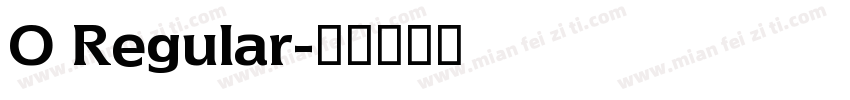O Regular字体转换